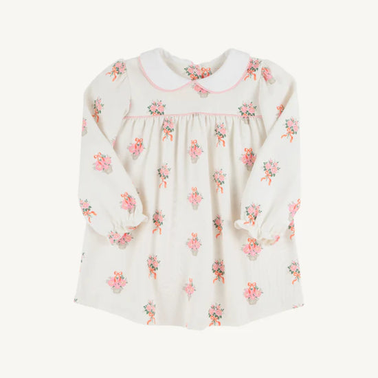 Long Sleeve Maerin Fitz Frock - Nonesuch Stems with Sandpearl Pink