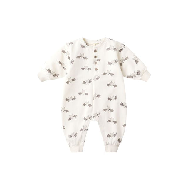 Relaxed Fleece Jumpsuit - Bats