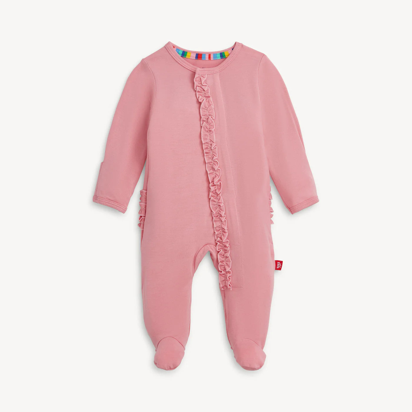 Tickled Pink Magnetic Footie with Ruffles
