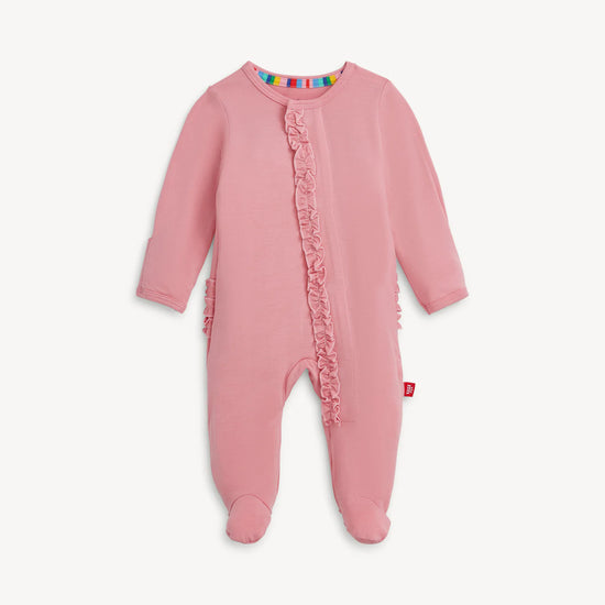 Tickled Pink Magnetic Footie with Ruffles