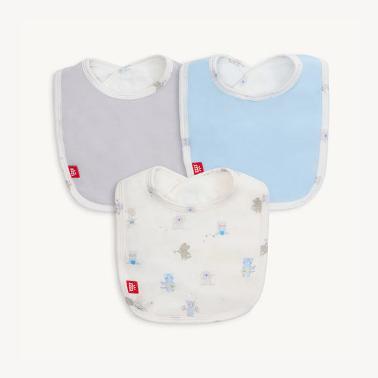 Baby Beats Blue Magnetic Bib 3-Pack