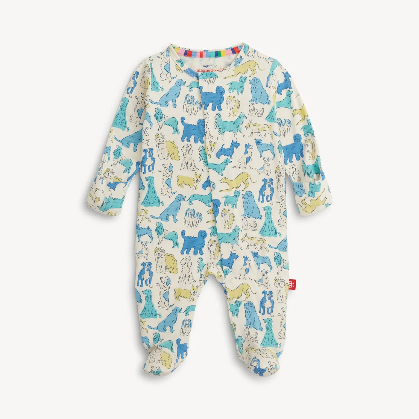 It's A Paw-Ty Blue Magnetic RightFit™ Footie