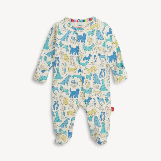 It's A Paw-Ty Blue Magnetic RightFit™ Footie