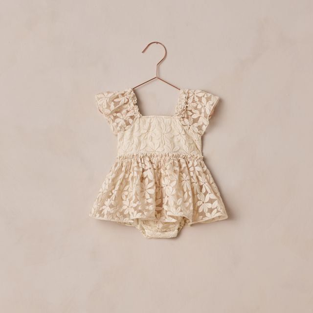 Margot Romper - Embroidered Daisy