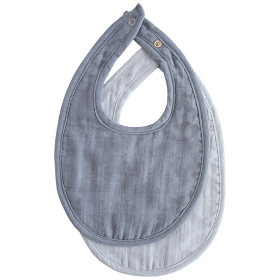 2-Pack Muslin Bib - Tradewinds & Baby Blue