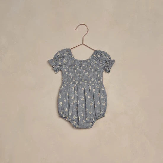 Cosette Romper - Blue Ditsy