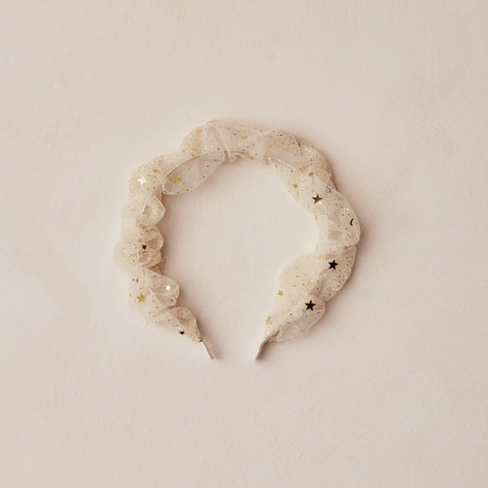 Gathered Headband - Champagne Stars