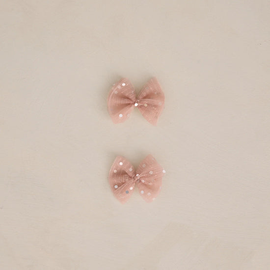 Flutter Tulle Clips - Rose