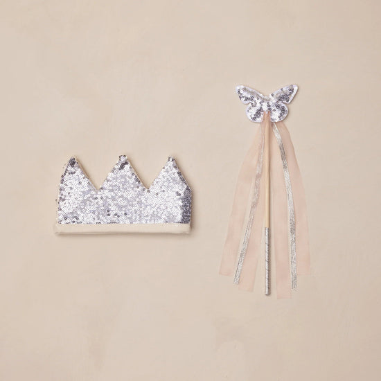 Crown & Wand - Silver Sequin
