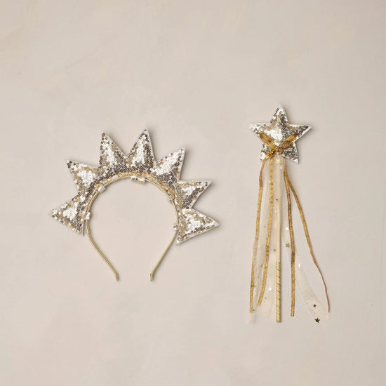 Sun Crown & Wand - Gold
