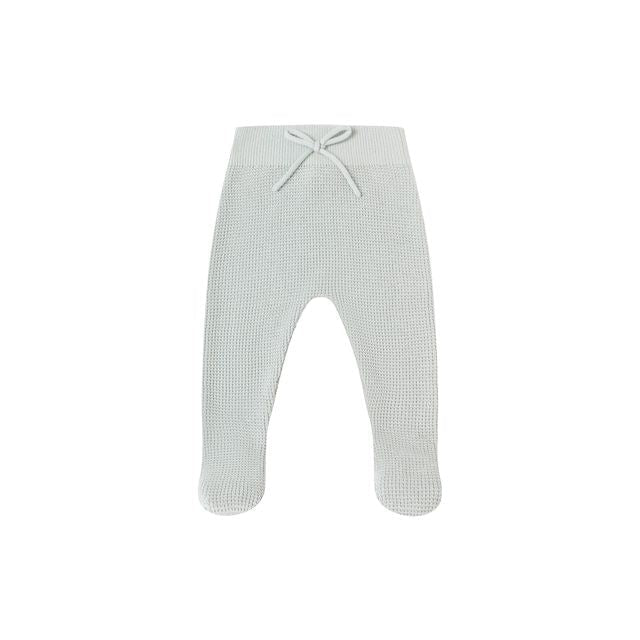 Footed Knit Pant - Ice Blue