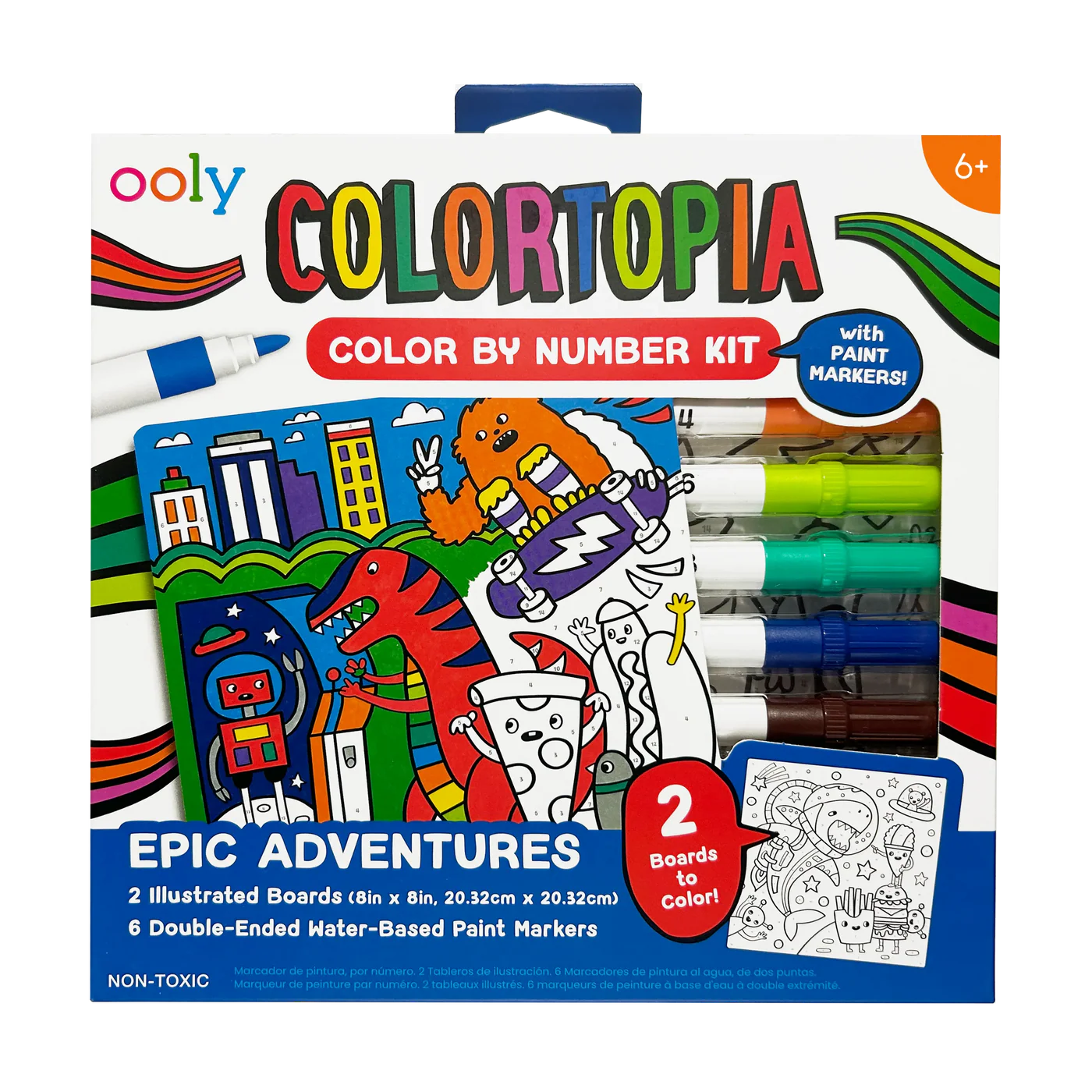 Epic Adventures Colortopia Color By Number Paint Marker Kit
