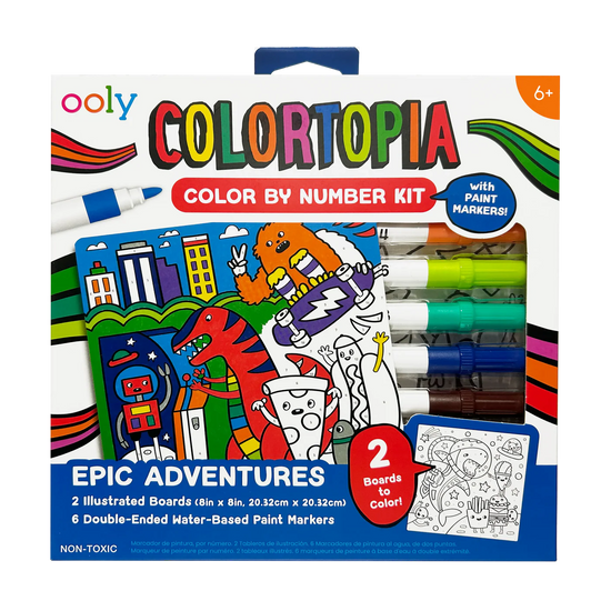 Epic Adventures Colortopia Color By Number Paint Marker Kit