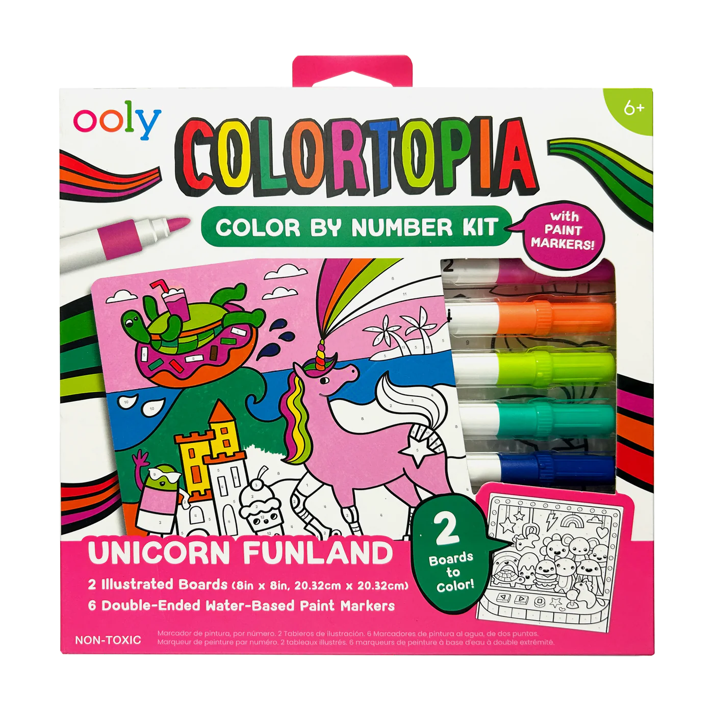 Unicorn Funland Colortopia Color By Number Paint Marker Kit