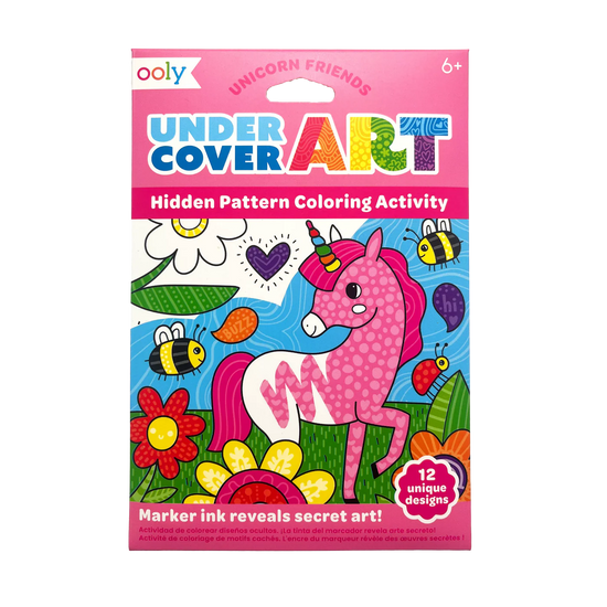Unicorn Friends Undercover Art Hidden Pattern Coloring Activity Art Cards