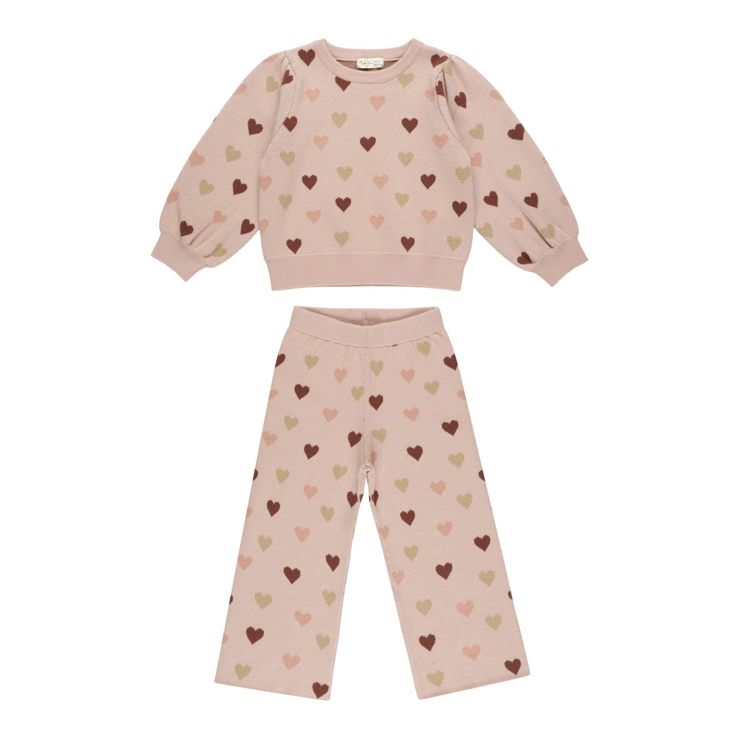 Jacquard Knit Set - Hearts