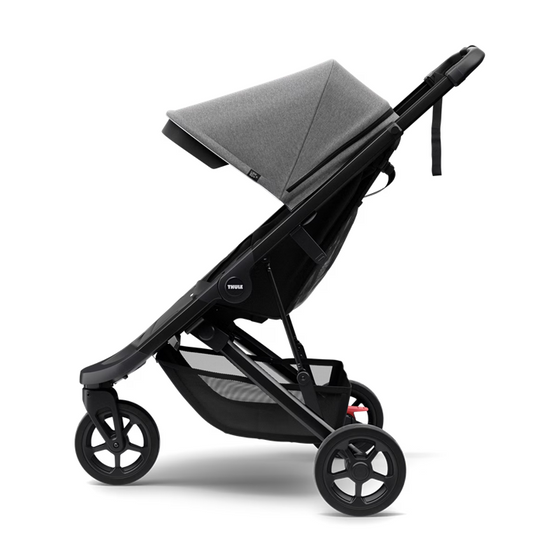 Spring Stroller - Gray Melange on Black