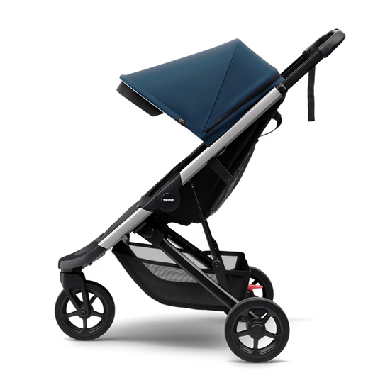 Spring Stroller - Majolica Blue on Aluminum