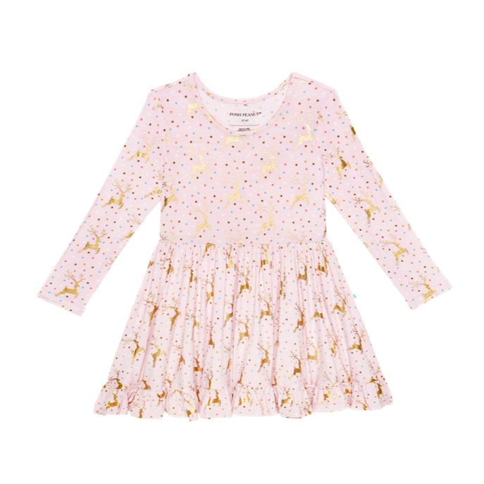 Ryleigh Long Sleeve Ruffled Twirl Dress