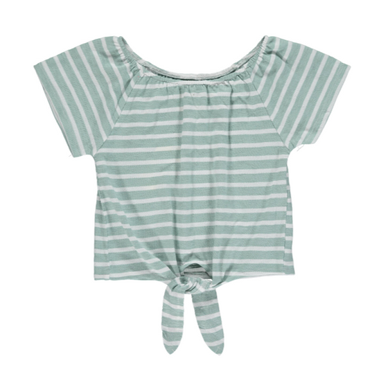 Esme Top - Sage Stripe