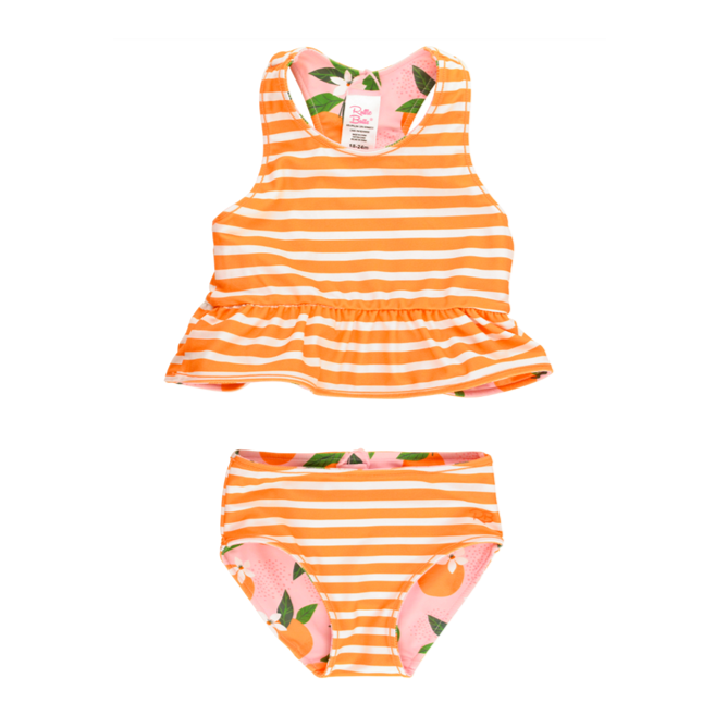 Orange You The Sweetest Reversible Peplum Tankini