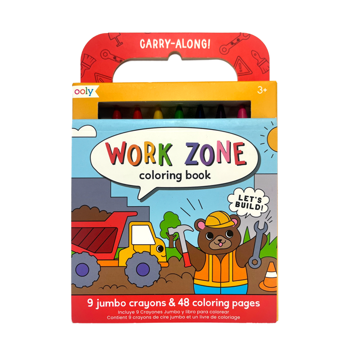 Work Zone Carry Along Coloring Book Set