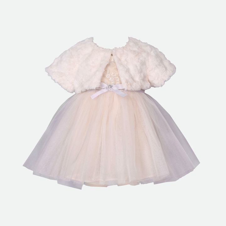 Bonnie Jean Angela Party Dress with Cardigan 4T Ivory