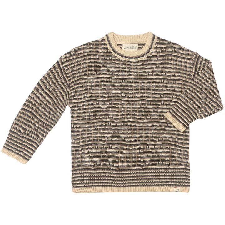 Brian Sweater - Charcoal/Beige