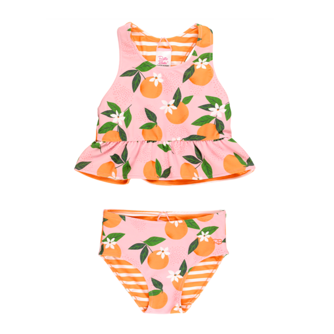 Orange You The Sweetest Reversible Peplum Tankini