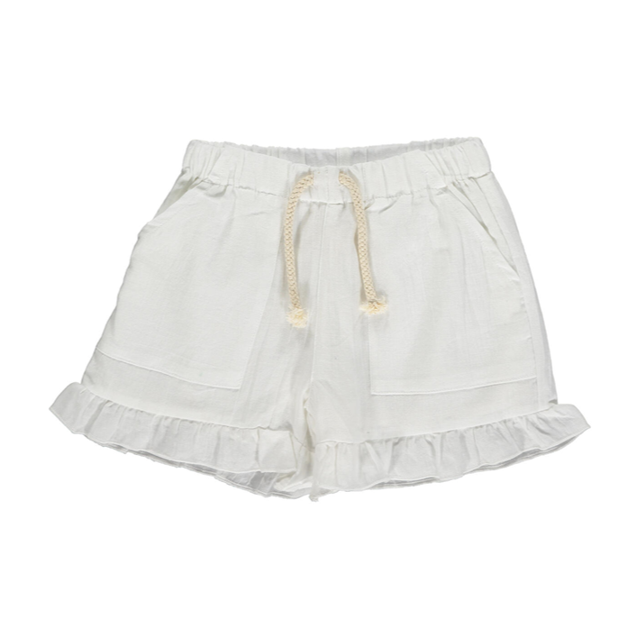 Brynlee Ruffle Shorts - White