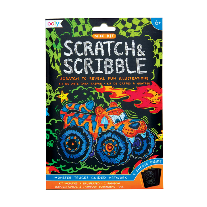monster truck mini scratch and scribble art kit monster truck mini scratch and scribble art kit