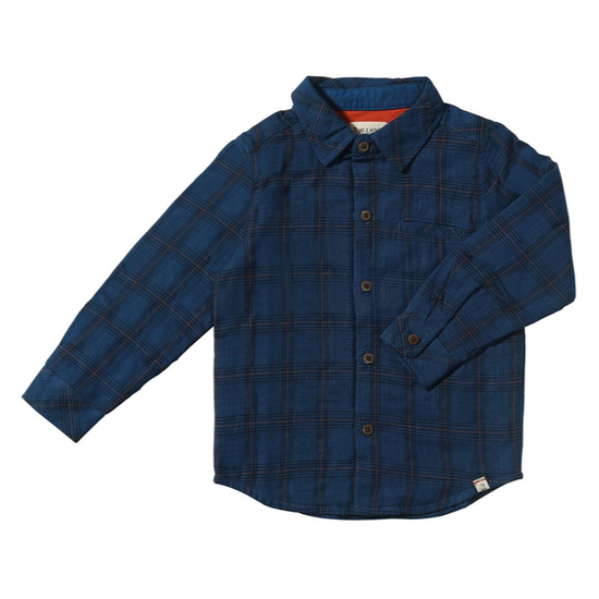 Atwood Woven Shirt - Navy/Black Micro Plaid