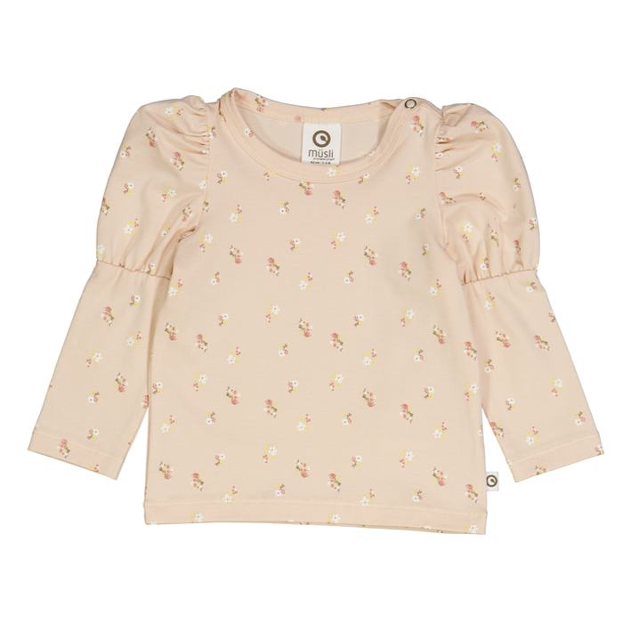 Anemones Floral Printed Puff Sleeve Top