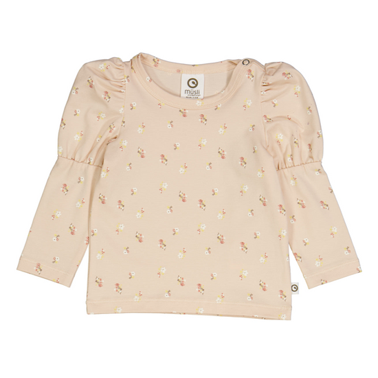 Anemones Floral Printed Puff Sleeve Top