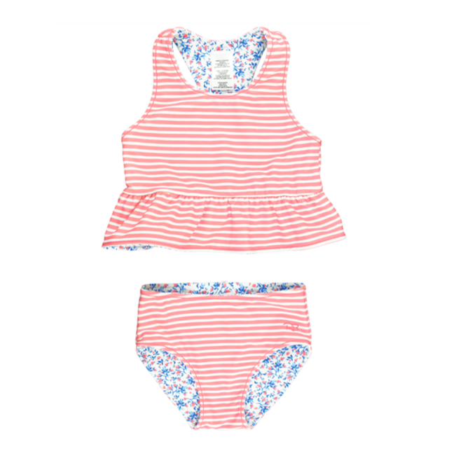 Cottage Tea Time Reversible Peplum Tankini