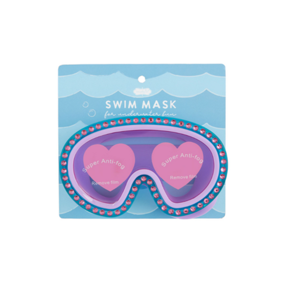 Rhinestone Swim Goggle Mask