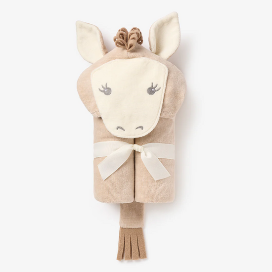 Pony Hooded Baby Bath Wrap Towel