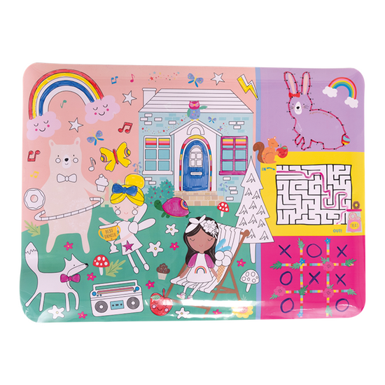 Rainbow Fairy Coloring Fun & Games Mat