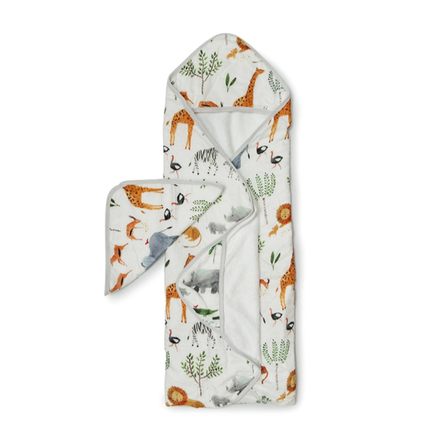 Hooded Towel Set - Safari Jungle