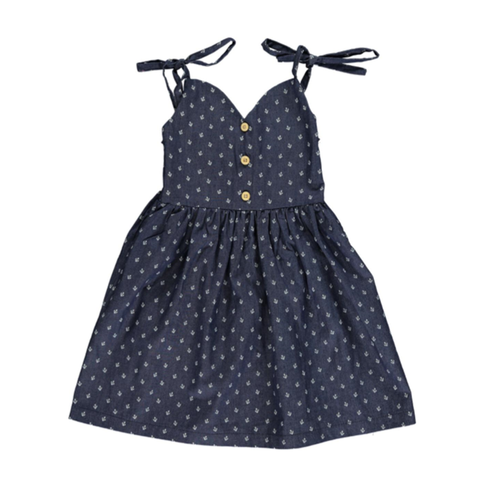 Penny Dress - Navy Anchors