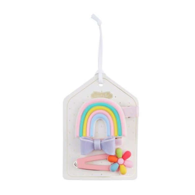 Rainbow Spring Hair Clip Set