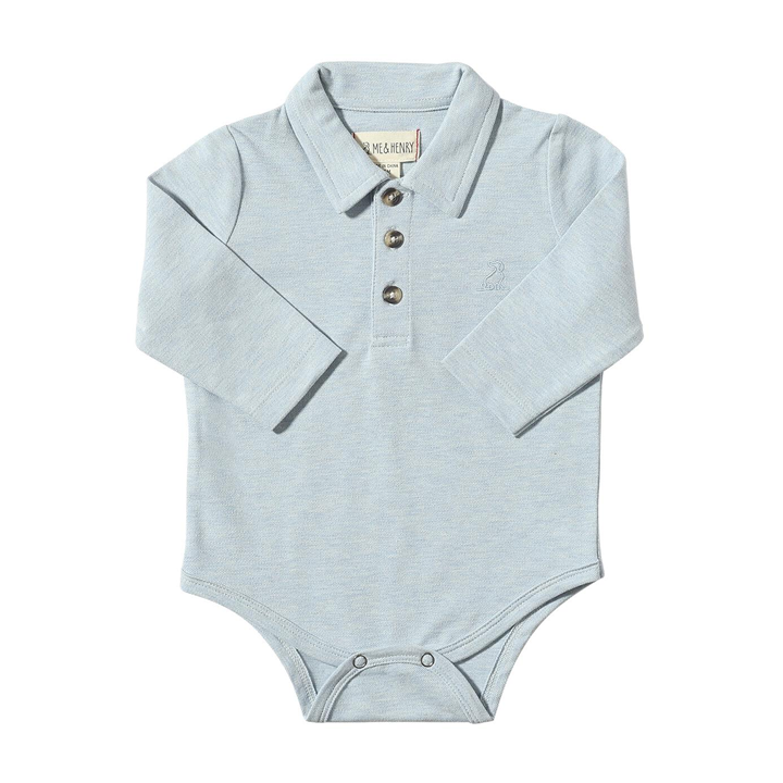 Seymour Polo Bodysuit - Pale Bue