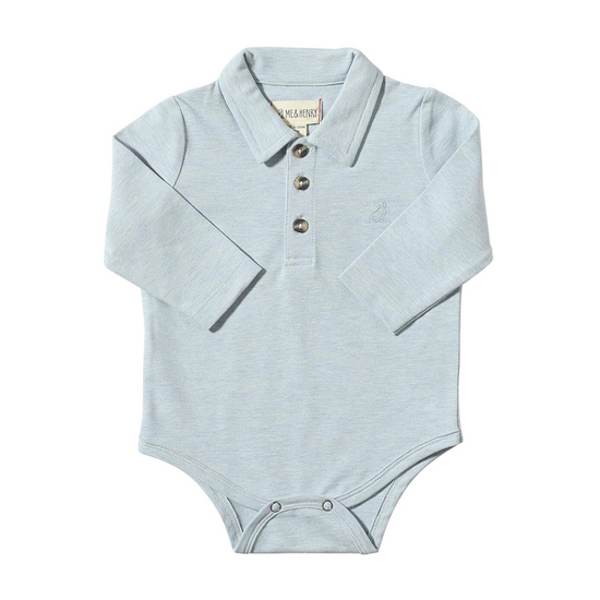 Seymour Polo Bodysuit - Pale Bue