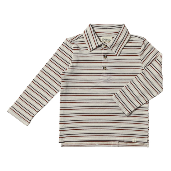 Midway Polo - Beige Mutli-Stripe