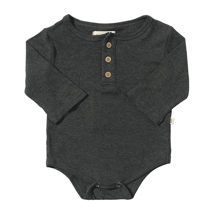 Aynor Rib Bodysuit - Charcoal