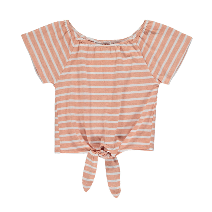 Esme Top - Peach Stripe