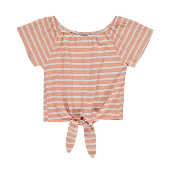 Esme Top - Peach Stripe