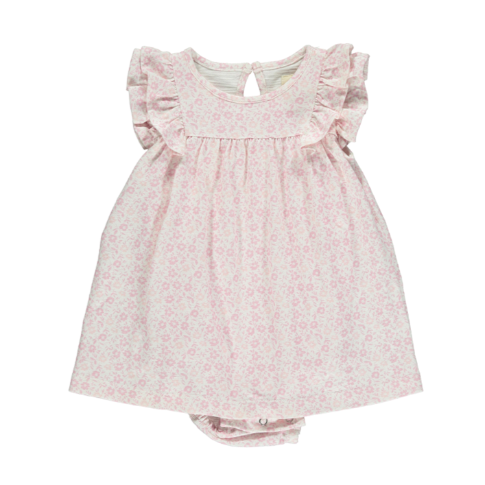 Jenn Dress - Pink Ditsy Floral