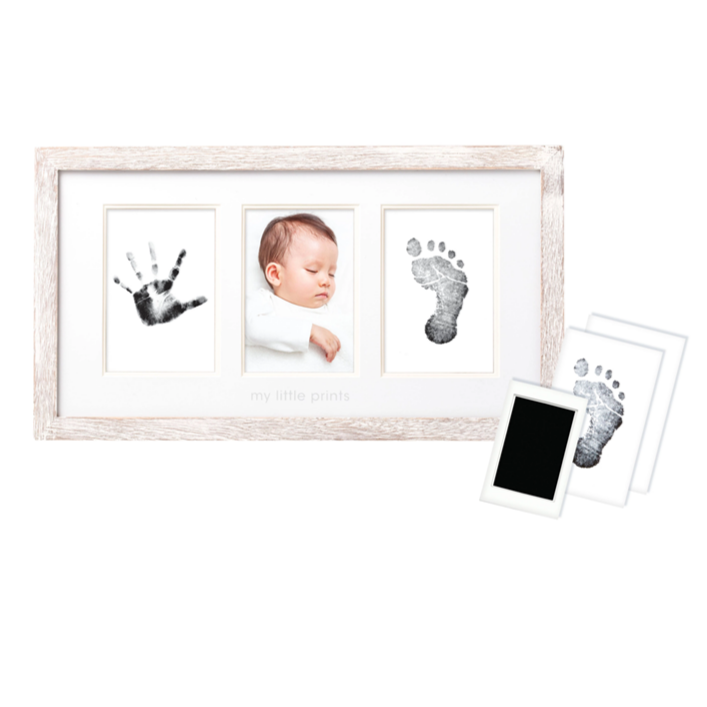 Babyprints Photo Wall Frame and Clean-Touch Ink Pad - Rustic