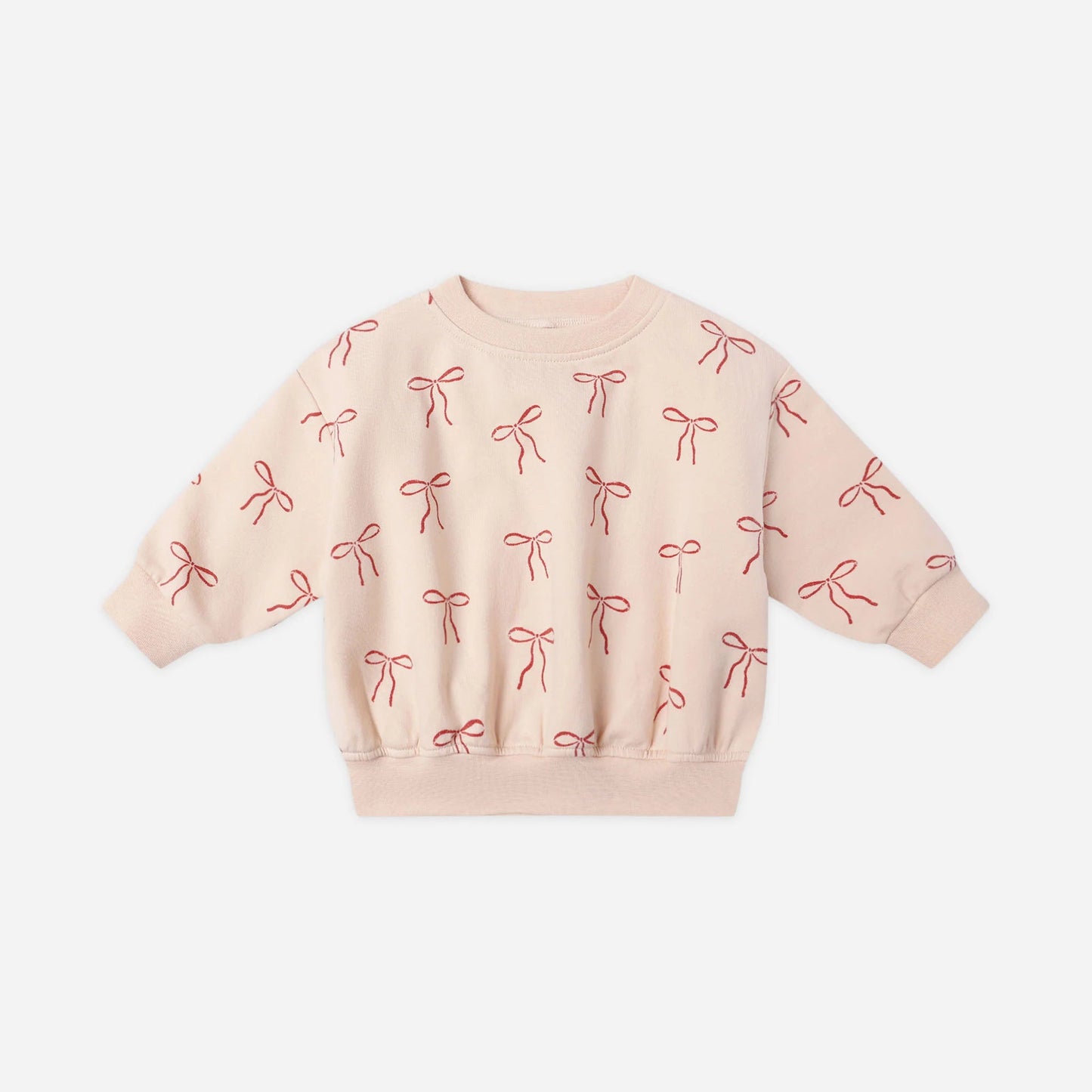 Relaxed Fleece Sweatshirt - Red Bows